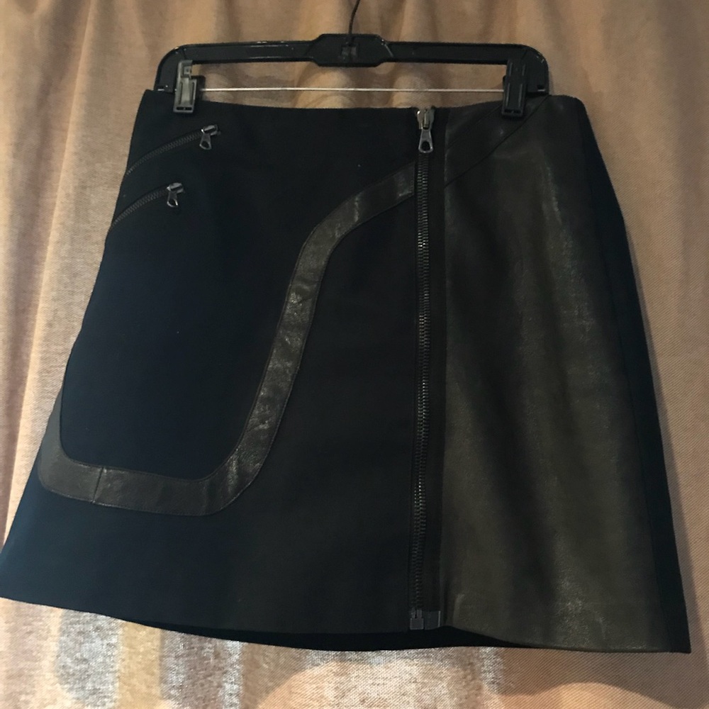 Rag and Bone Lamb Leather Skirt